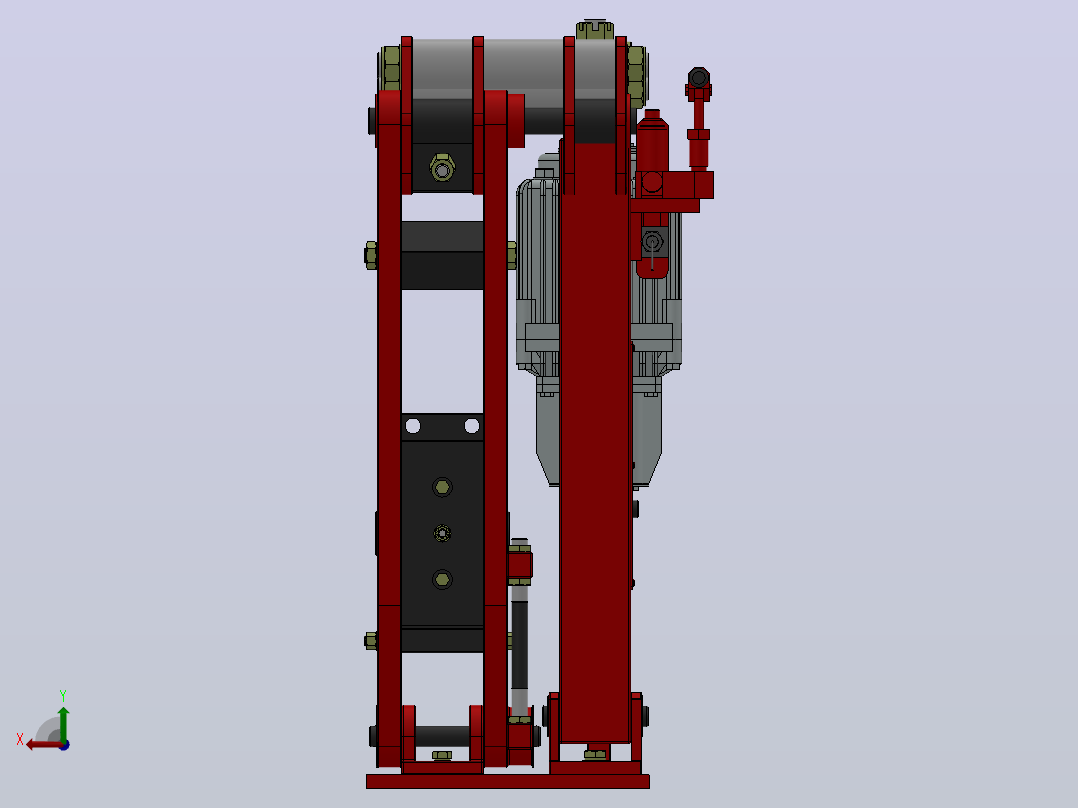 YP3系列电力液压盘式制动器YP3-1250-800×30-ⅠB-CL.RL.WL.HL后视图