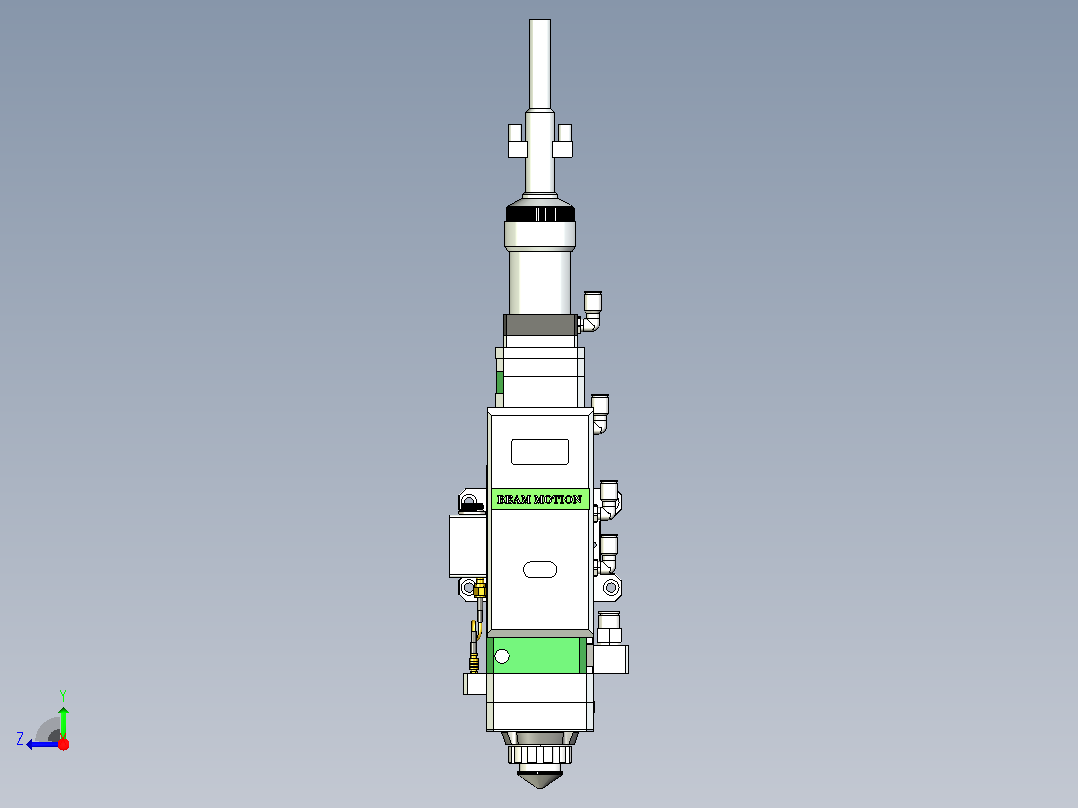 Raytools光纤激光头BM110右视图
