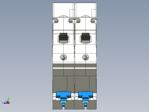 NBDP-63H 1P&amp;N小型断路器三维模型202404右视缩略图