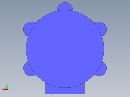 减速器箱体简单装配图后视缩略图