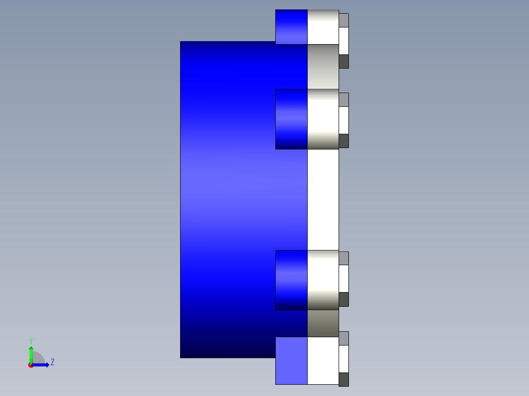 减速器箱体简单装配图左视图