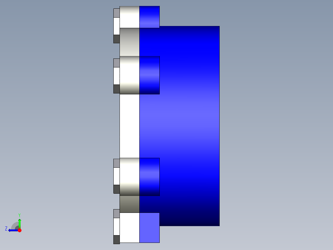 减速器箱体简单装配图右视图