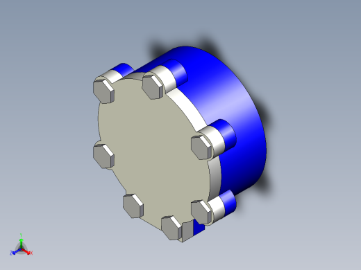 减速器箱体简单装配图正等轴测缩略图