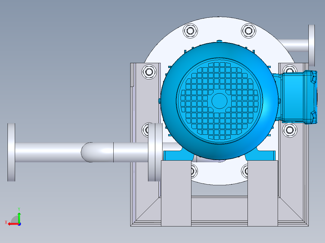 化工流程泵后视图