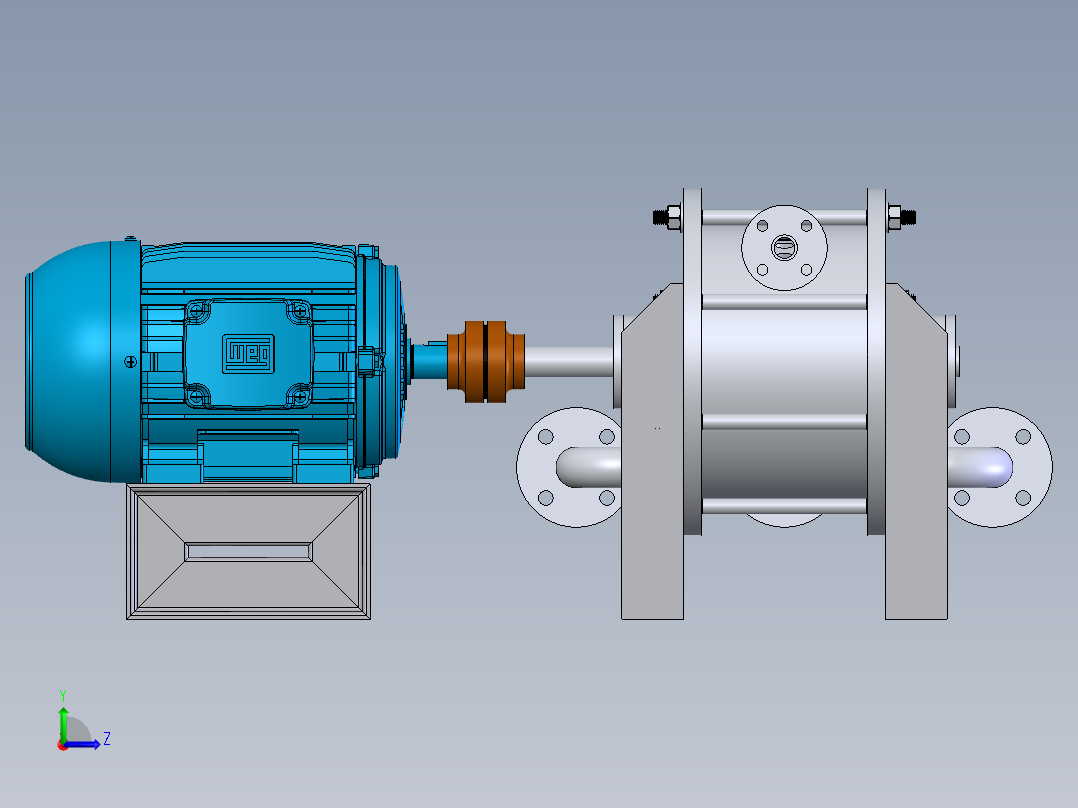 化工流程泵左视图