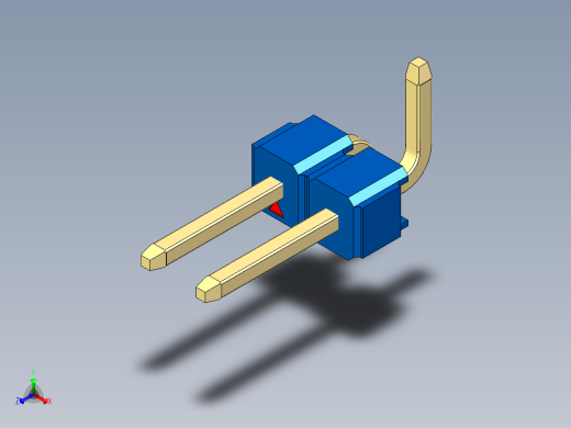 彩色公排针 100mil 2.54mm 系列-DS1022_blue_02p_100mil_Type_SMT_R2_rev1.0