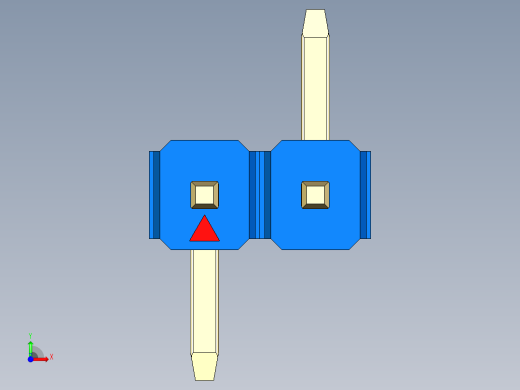 彩色公排针 100mil 2.54mm 系列-DS1022_blue_02p_100mil_Type_SMT_R2_rev1.0前视缩略图