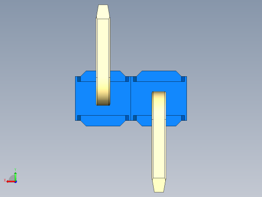 彩色公排针 100mil 2.54mm 系列-DS1022_blue_02p_100mil_Type_SMT_R2_rev1.0后视缩略图