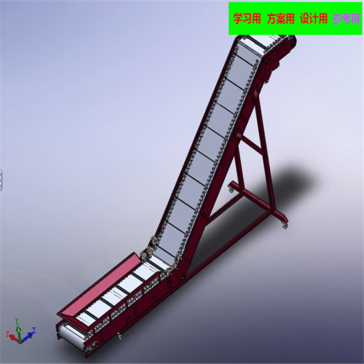 爬坡机大倾角提升机3D图纸 非标自动化 机械设计缩略图