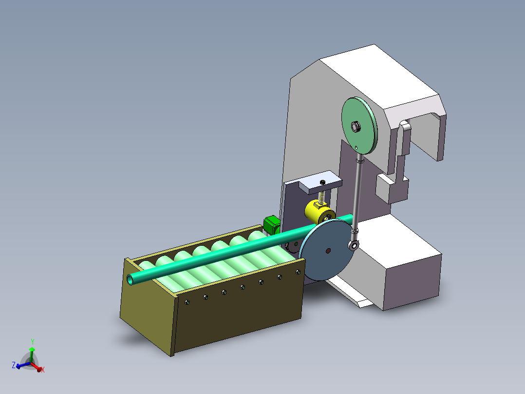 Q100-单边辊自动送料装置的设计【三维SolidWorks】
