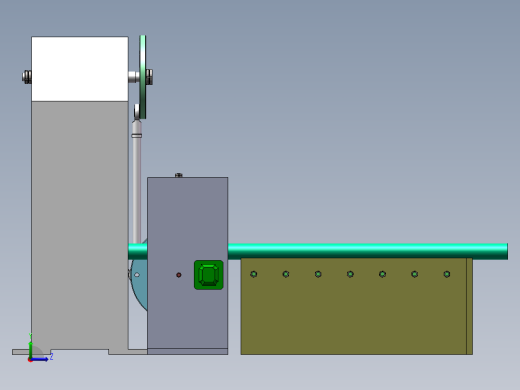 Q100-单边辊自动送料装置的设计【三维SolidWorks】左视缩略图