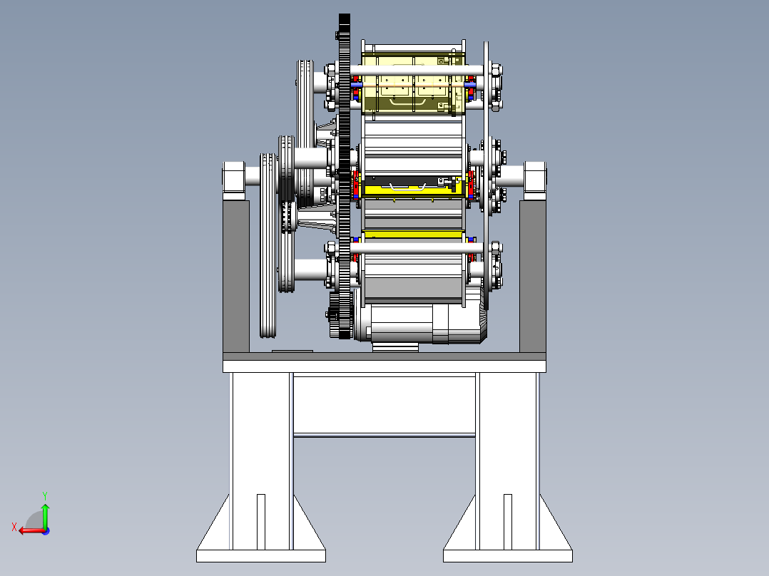 圆棒研磨机后视图