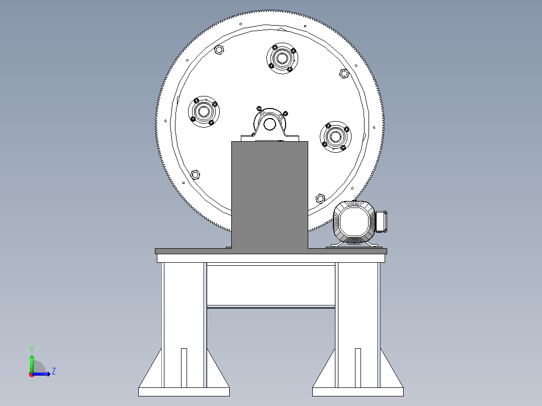 圆棒研磨机左视图