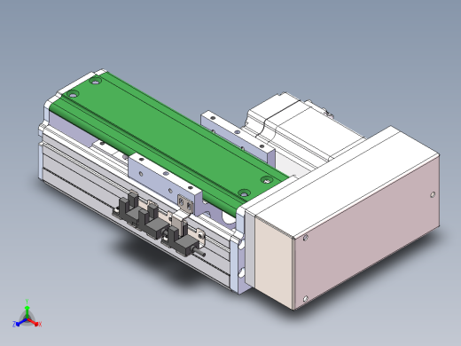 MTH丝杆半封闭模组MT75BS-BL-57正等轴测缩略图