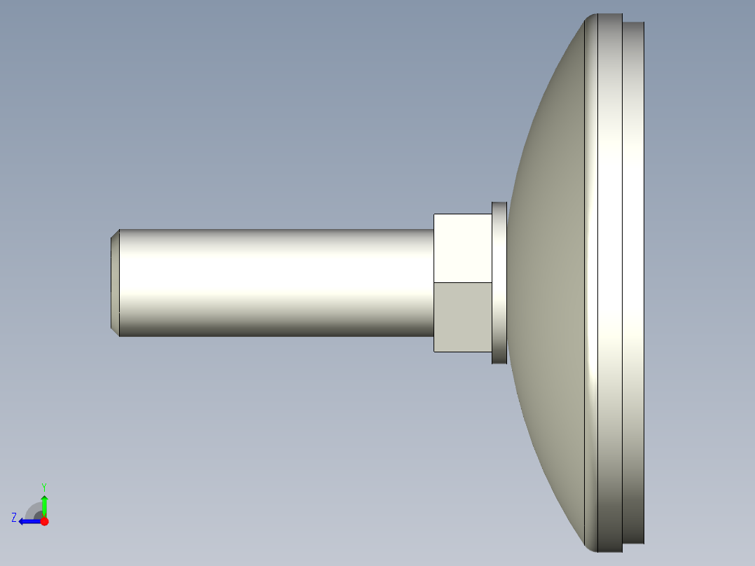 固定腳座1089-3D多系列多零件图纸模型右视图