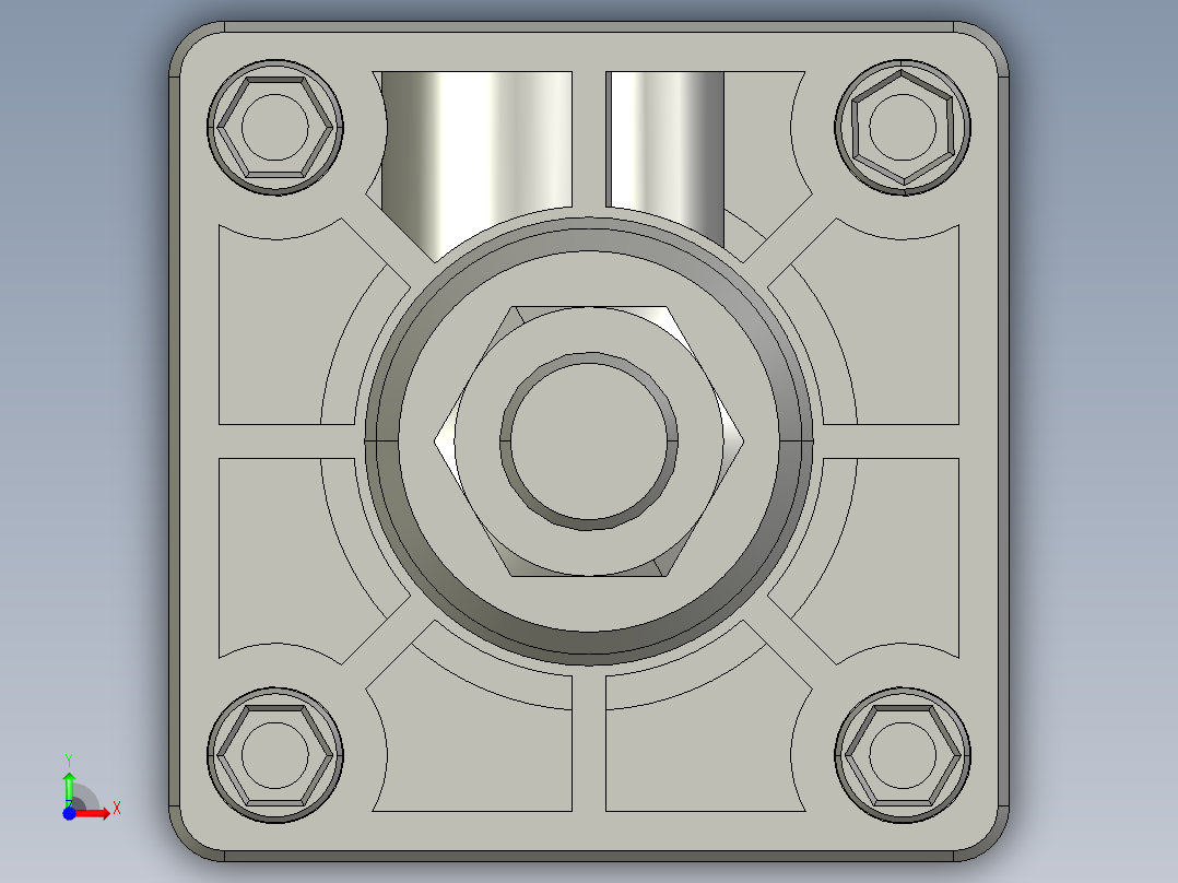 AirTAC气缸图纸前视图