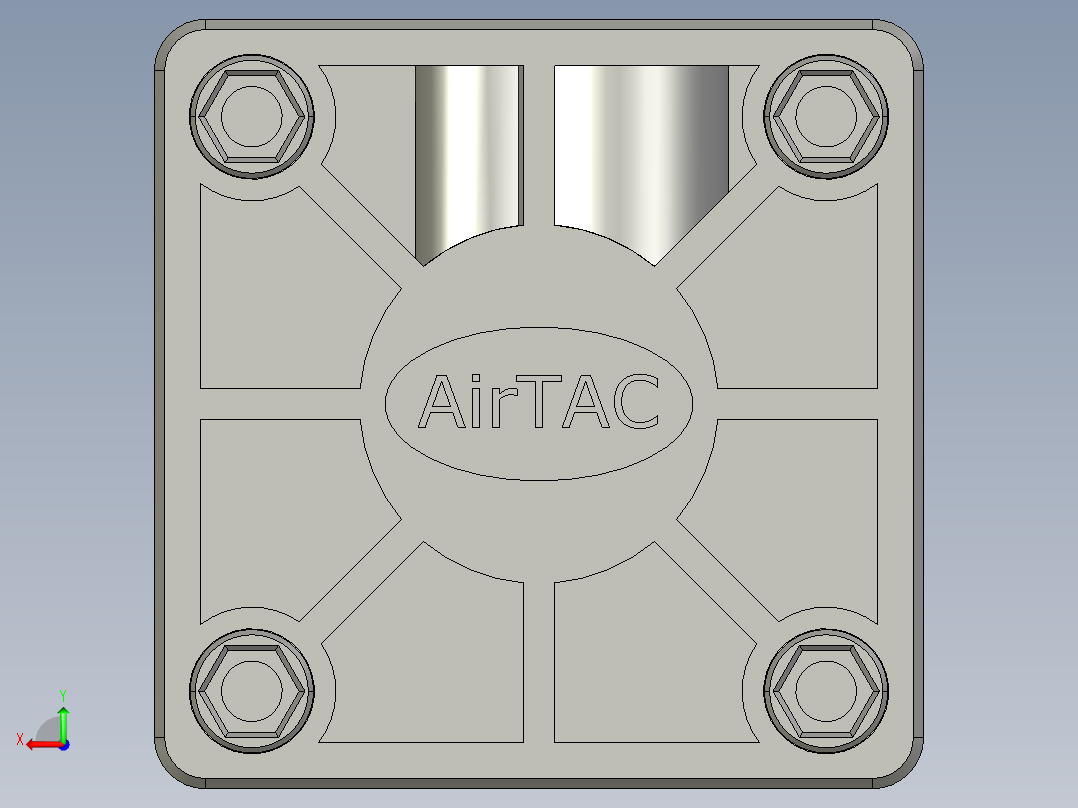 AirTAC气缸图纸后视图