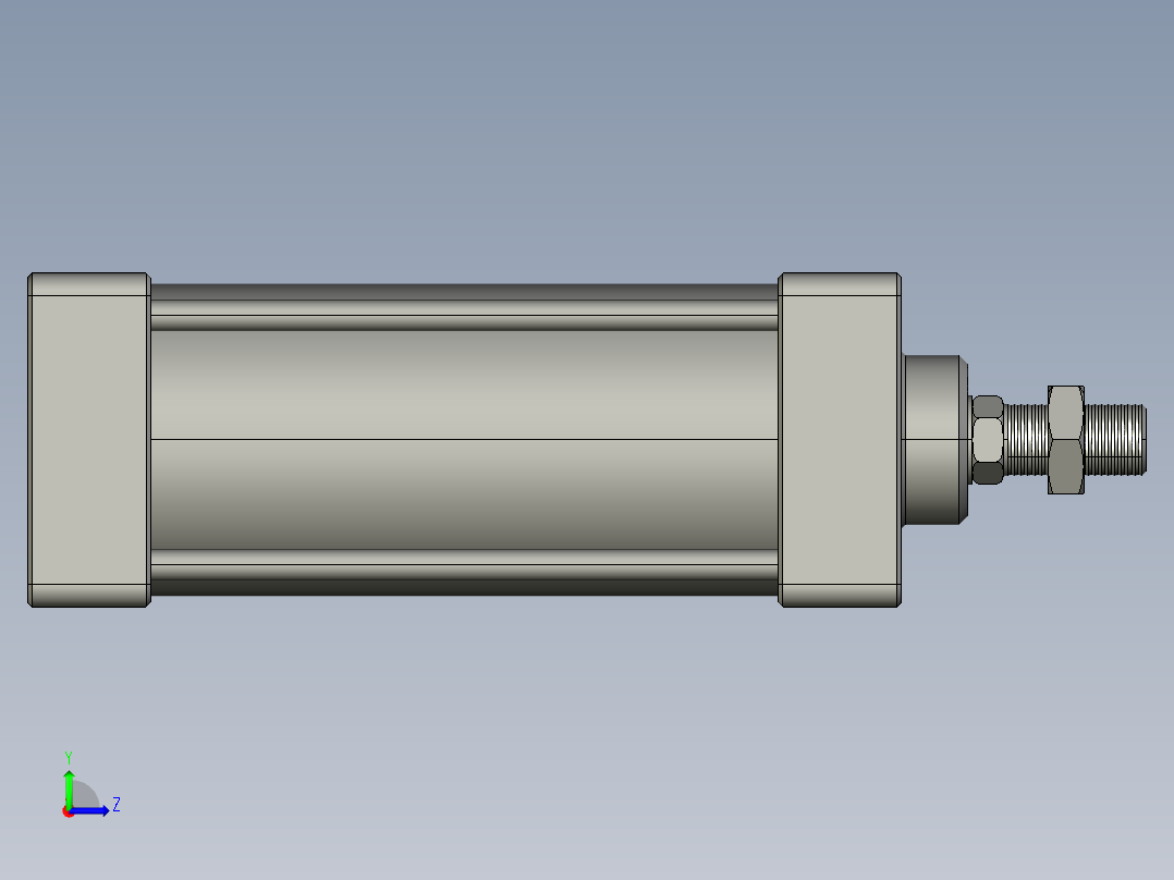 AirTAC气缸图纸左视图