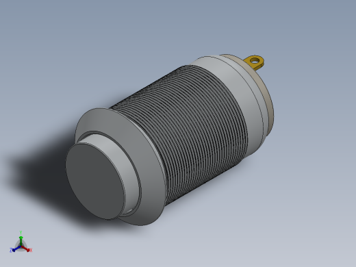 开关按钮ф= 12毫米正等轴测缩略图