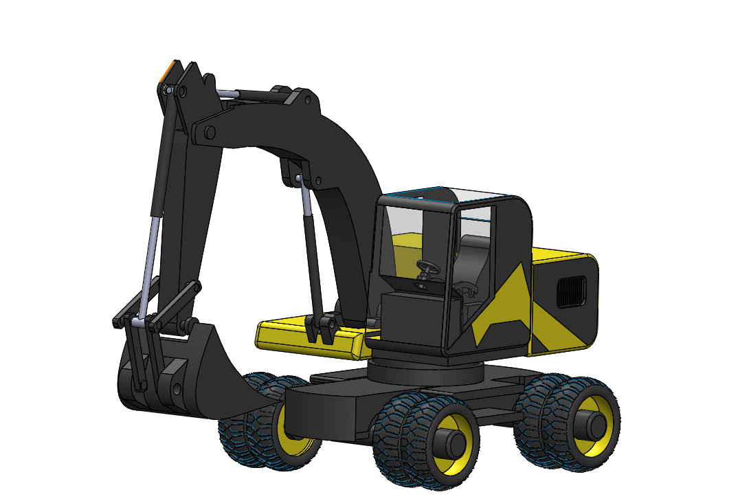 轮式挖掘机简易