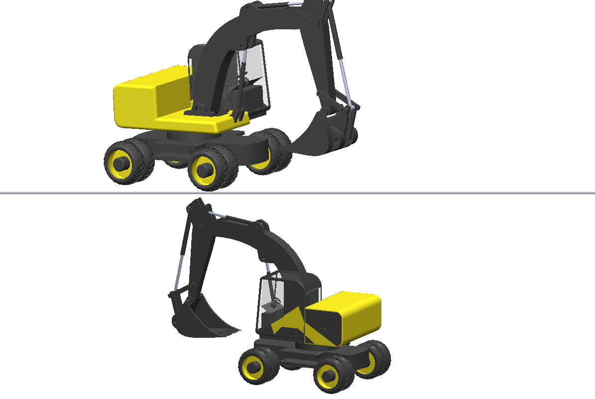 轮式挖掘机简易