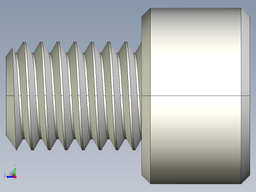 M8 x 1.25mm Thread 10mm LONG SOCKET HEAD CAP SCREW.IGS右视缩略图