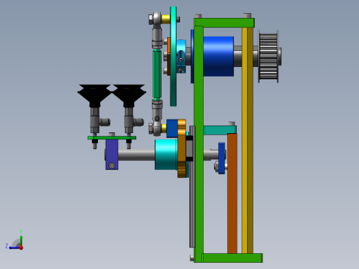 180度翻转机构右视缩略图