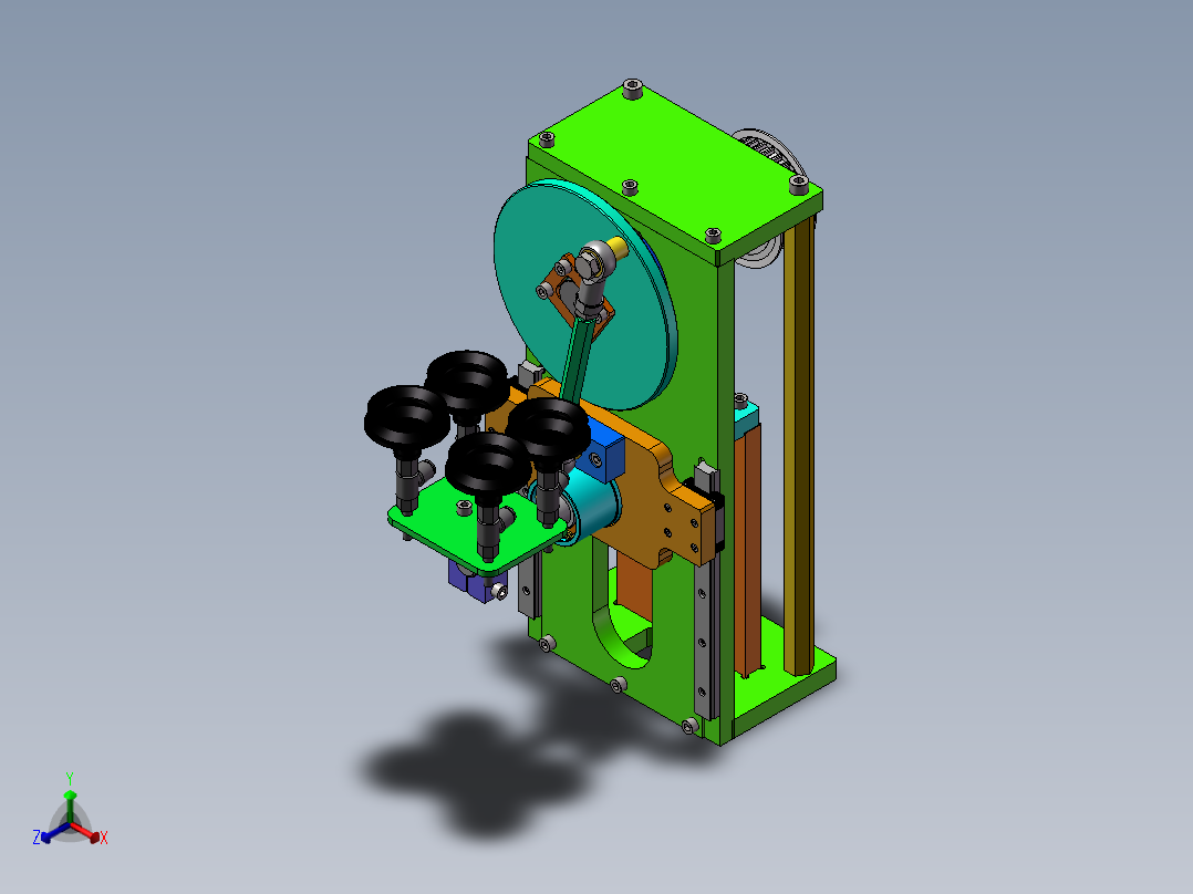 180度翻转机构正等轴测图