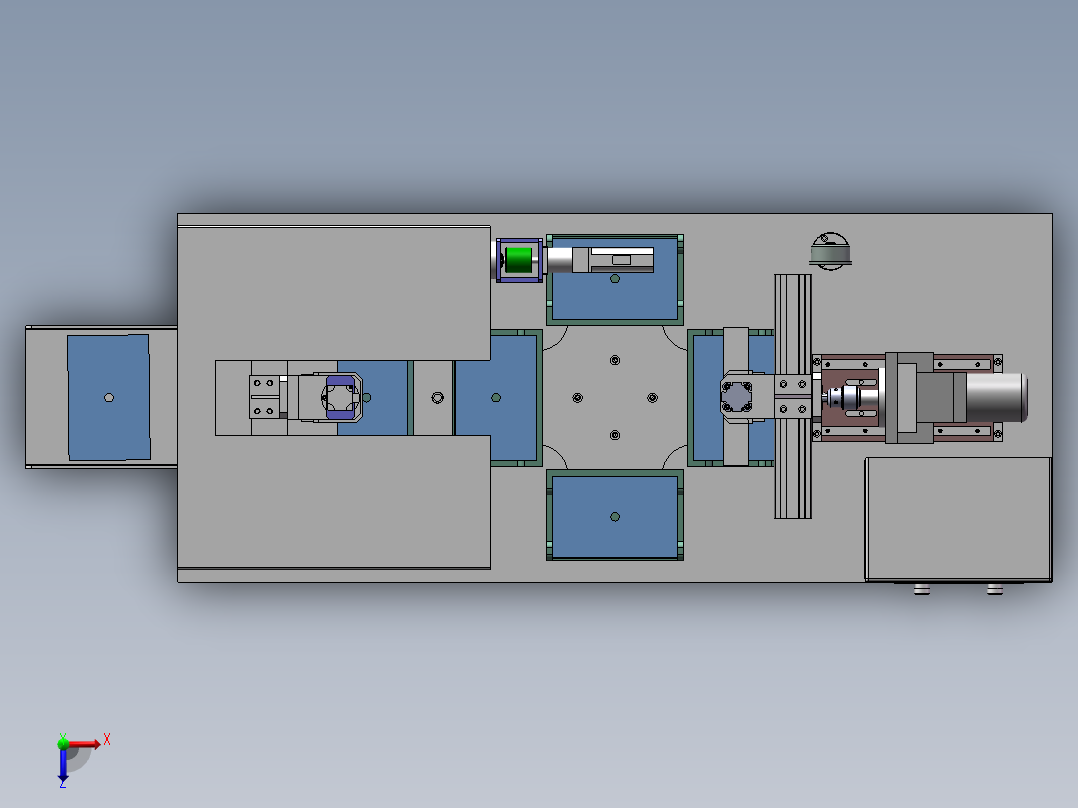 电容外壳检测装配体俯视图