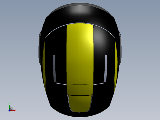 黑色黄色铁头盔前视缩略图