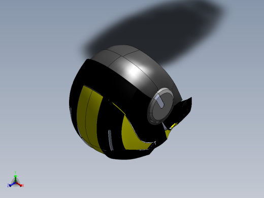 黑色黄色铁头盔正等轴测缩略图