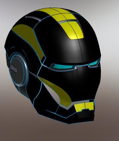 黑色黄色铁头盔缩略图