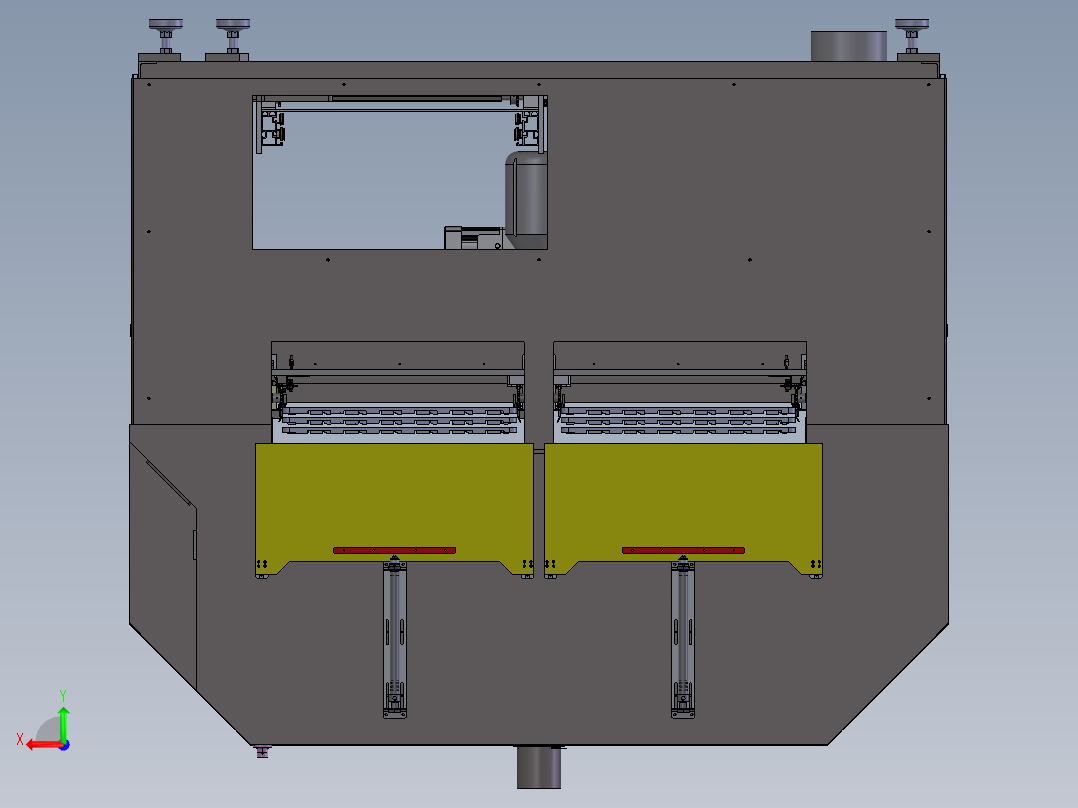 在线式隧道炉后视图