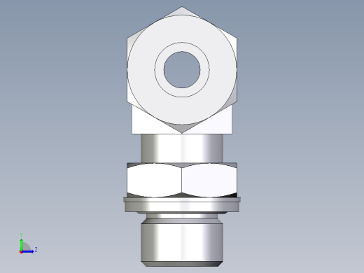 卡套式工业通用硬管接头EO_Adjustable_locknut_branch_tee_TEE12SMCF左视缩略图