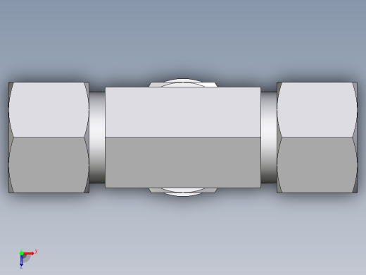 卡套式工业通用硬管接头EO_Adjustable_locknut_branch_tee_TEE12SMCF俯视缩略图
