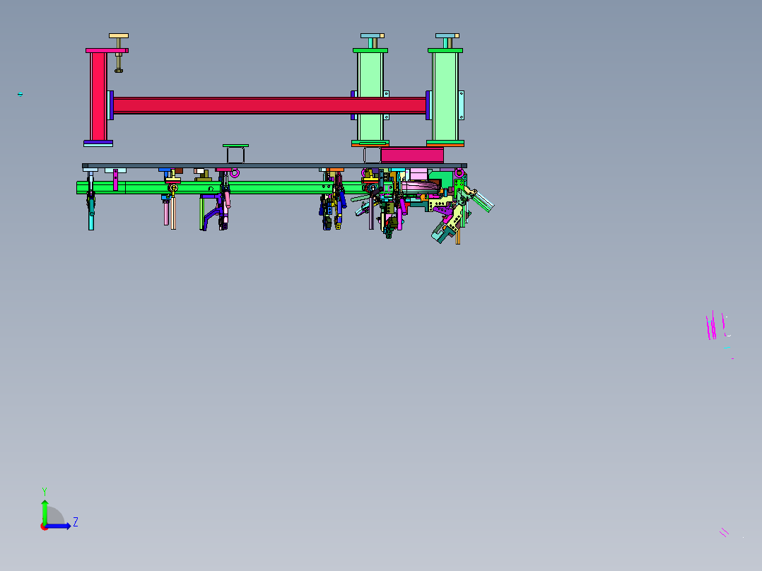 汽车门框一体焊接工装左视图