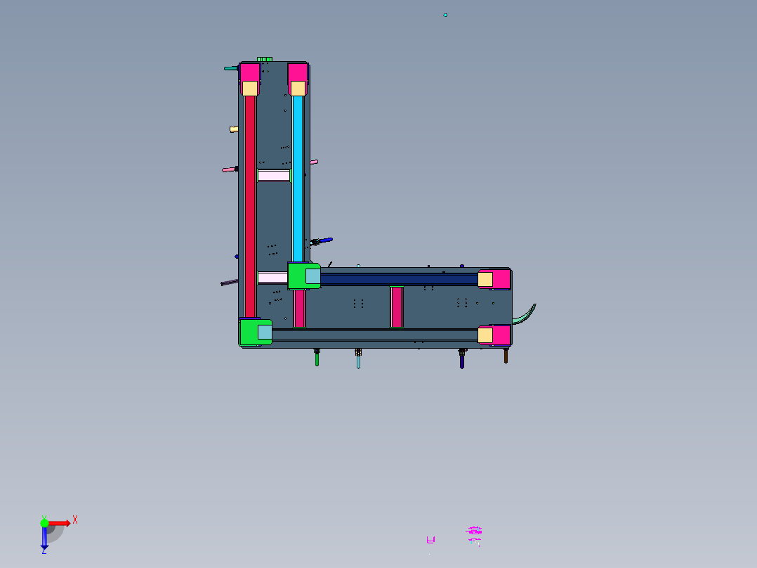 汽车门框一体焊接工装俯视图