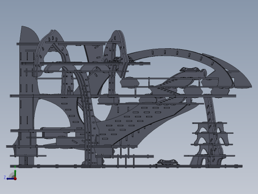激光下料拼图CAD-SOLIDWORKS 2009-STEP _ IGES右视缩略图