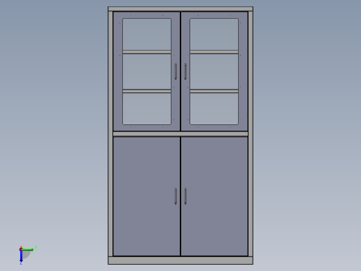 实验柜总装前视缩略图