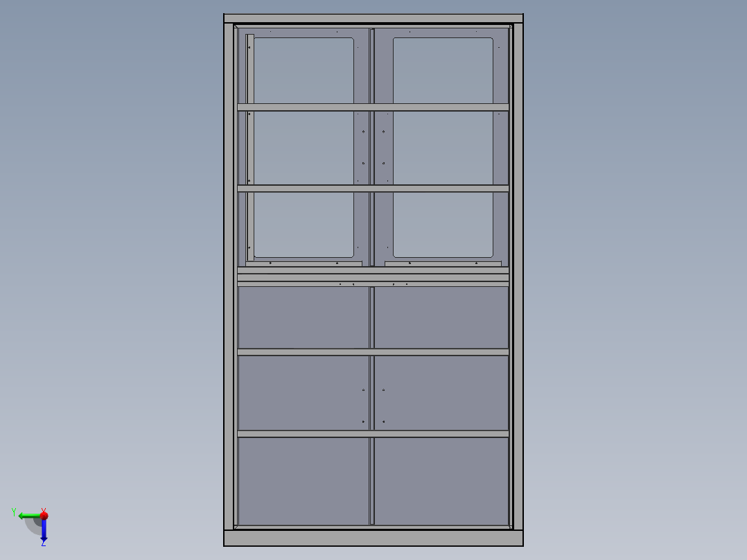 实验柜总装后视图