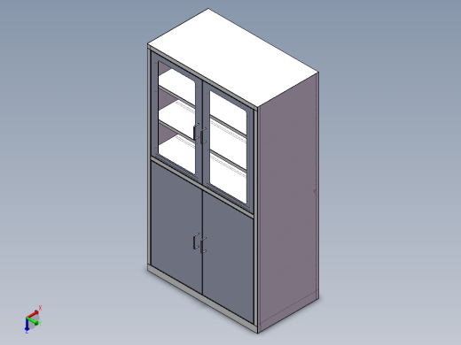 实验柜总装正等轴测缩略图