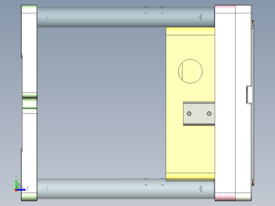 WR01-笔记本CNC工装夹具三维模型CNC2左视图