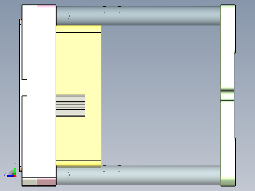 WR01-笔记本CNC工装夹具三维模型CNC2右视图