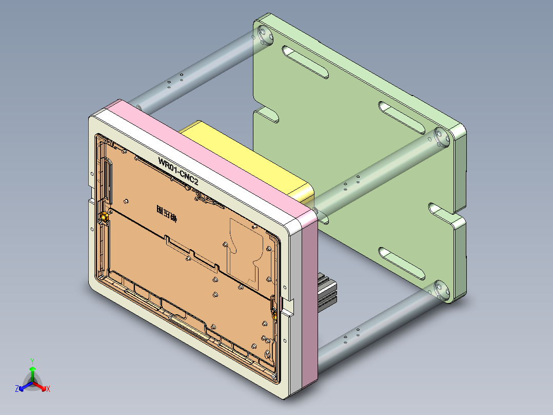 WR01-笔记本CNC工装夹具三维模型CNC2正等轴测图