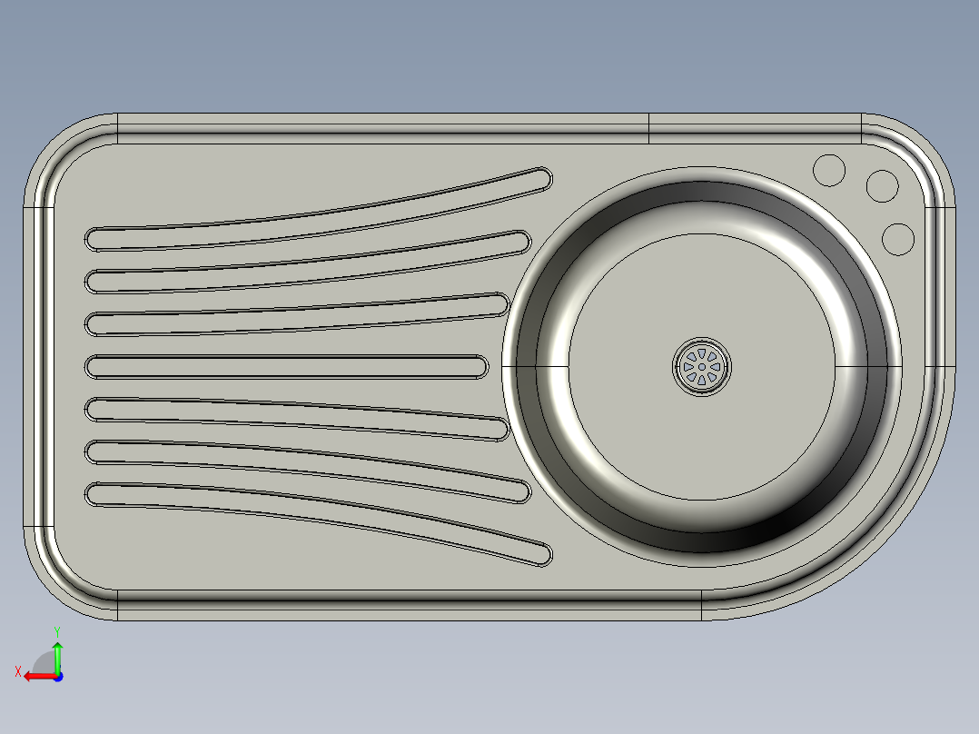 水槽、不锈钢水槽(59)后视图
