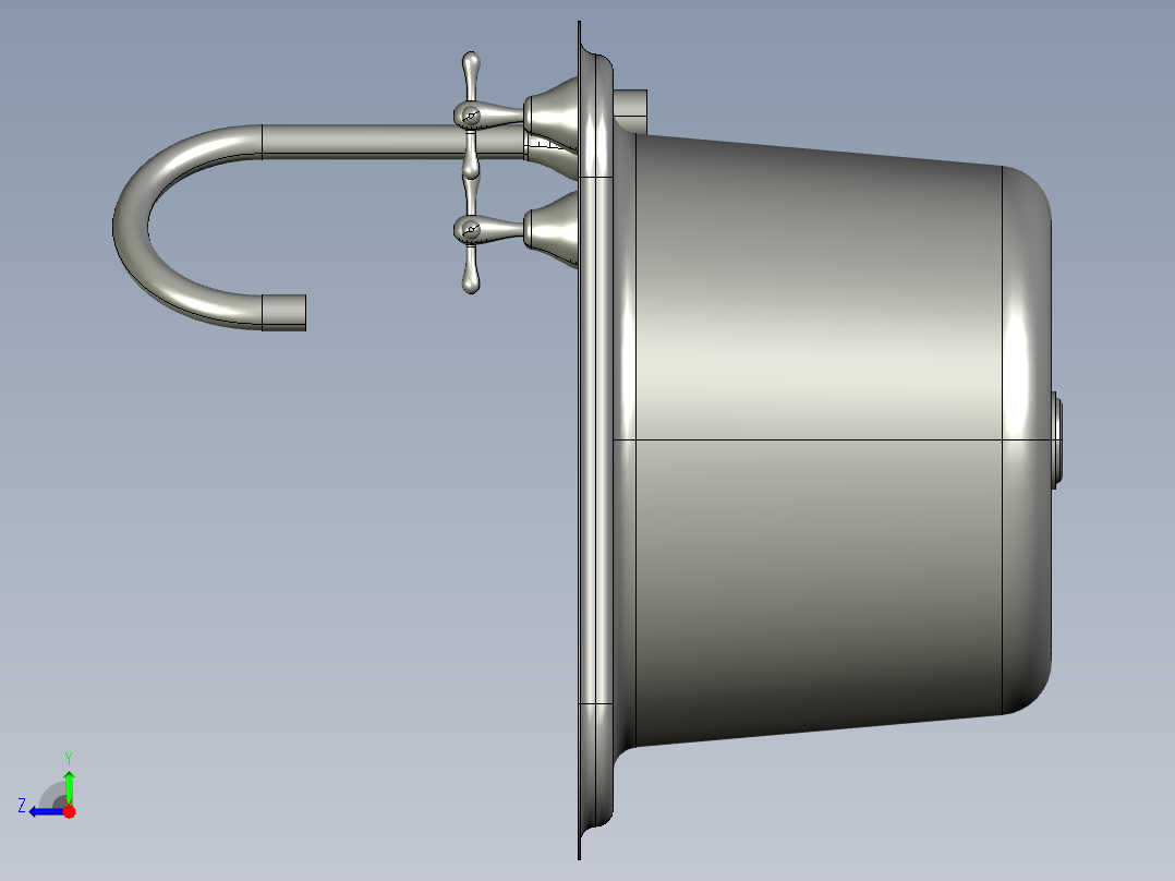 水槽、不锈钢水槽(59)右视图
