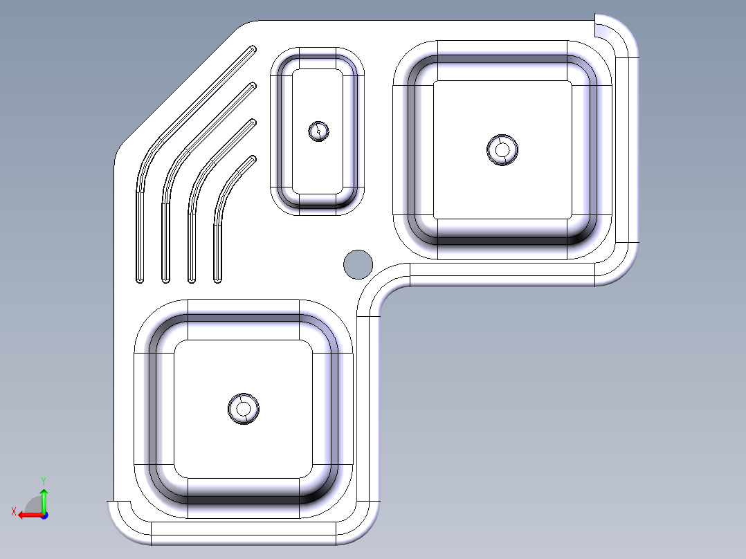 水槽、不锈钢水槽(101)后视图
