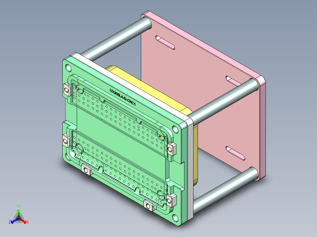 UX305LA-D笔记本CNC工装夹具三维模型-CNC1-0126主视图
