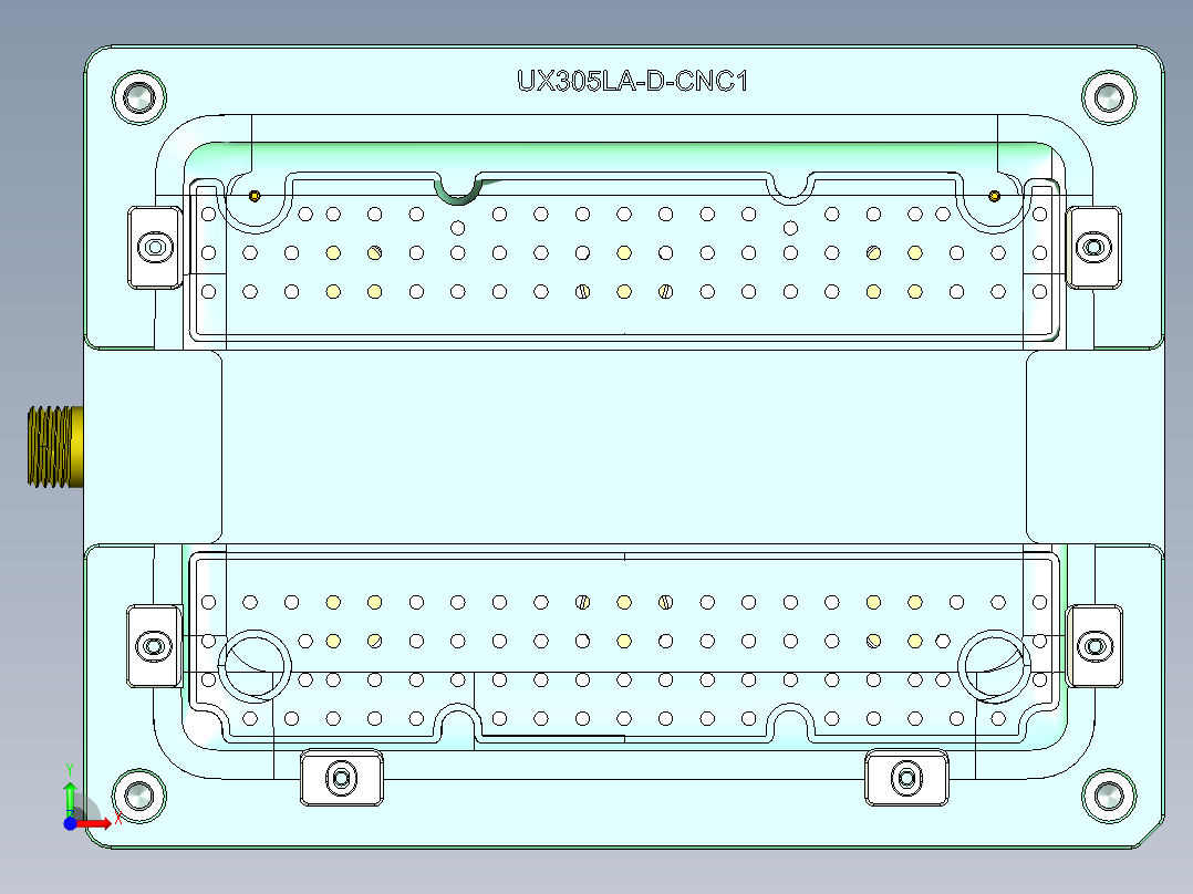 UX305LA-D笔记本CNC工装夹具三维模型-CNC1-0126前视图