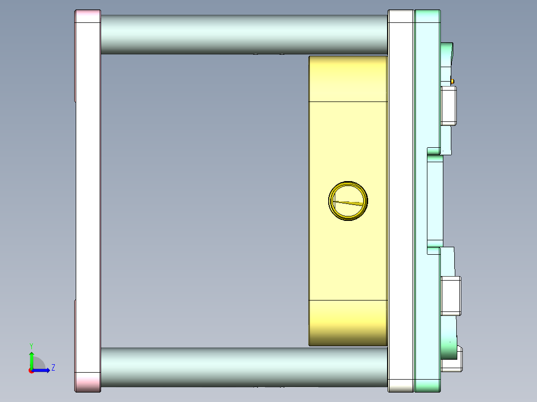 UX305LA-D笔记本CNC工装夹具三维模型-CNC1-0126左视图